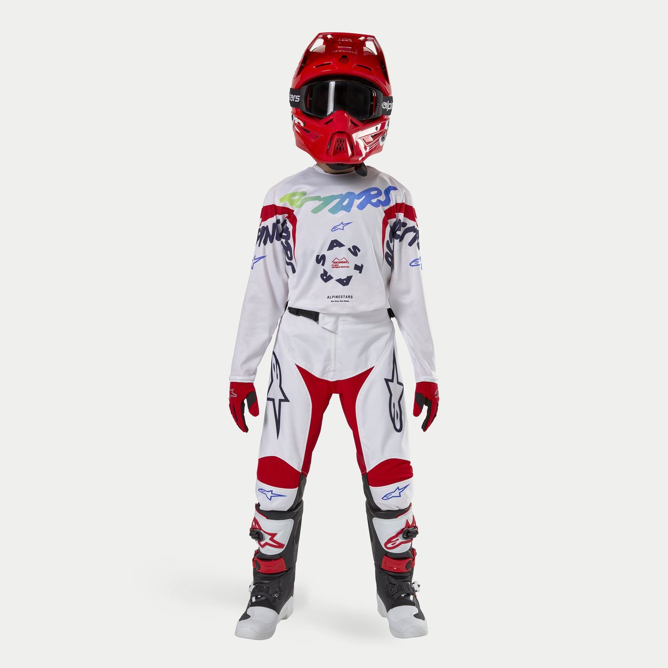 Alpinestars 2024 Racer Hana Youth Motocross Combo Kit White Multi